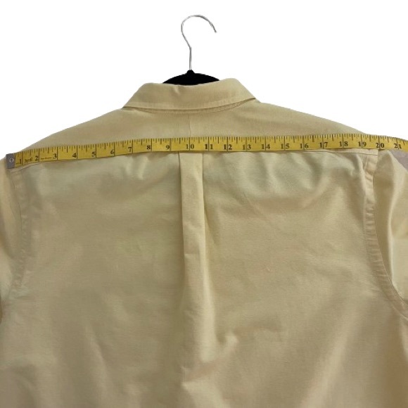 Polo Ralph Lauren Oxford Shirt | Men’s Slim Fit Yellow Button Down | XL - Picture 16 of 17